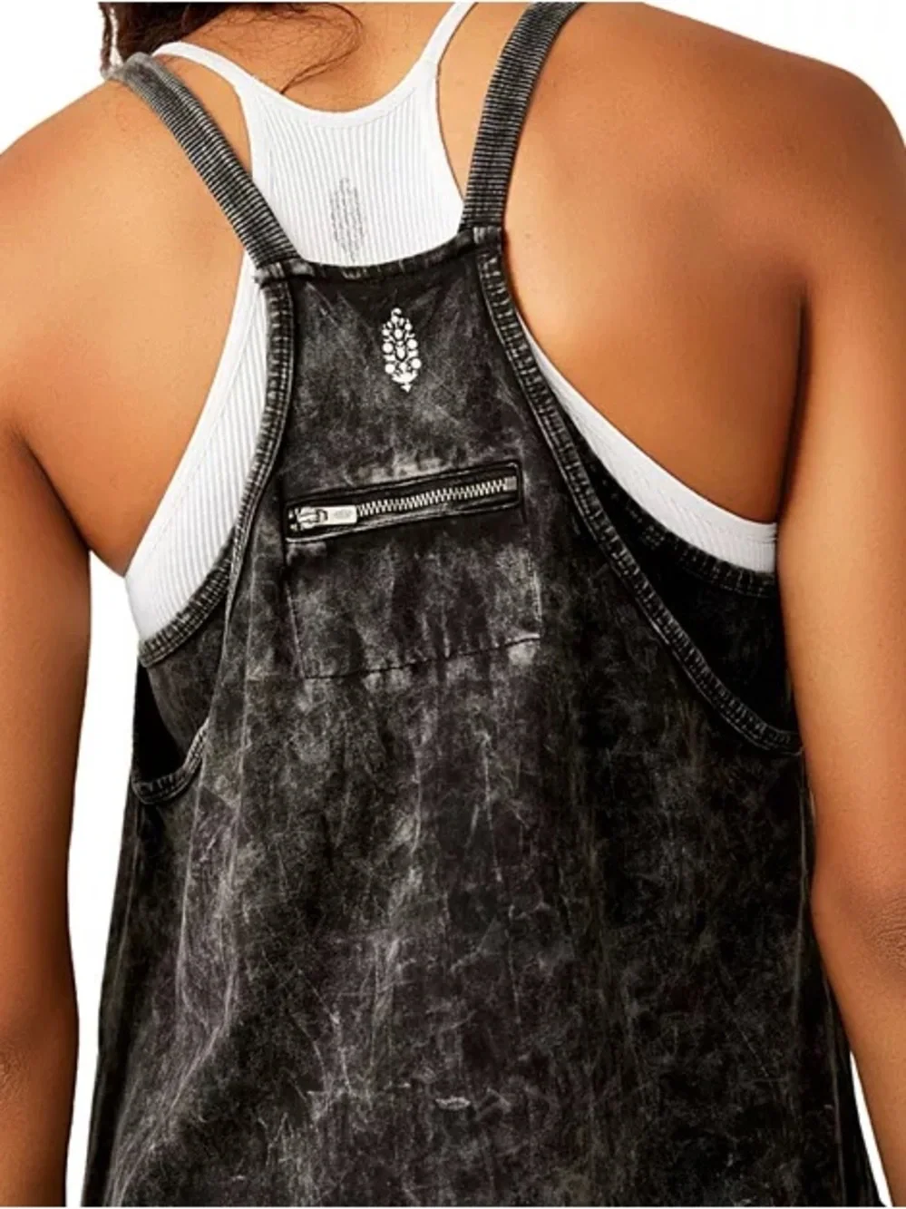 Free People Washed Black Hot Shot Mini Dress - Women’s Extra Small